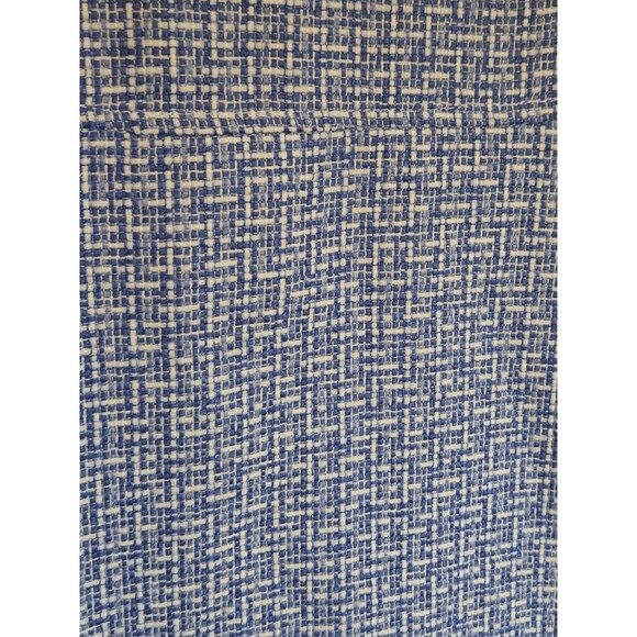 9 & CO Midi Dress Size 6 Blue White Tweed Fit And Flare A Line Cap Sleeve Spring - Picture 8 of 13